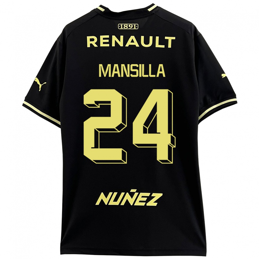 Kandiny Férfi Brian Mansilla #24 Fekete Idegenbeli Jersey 2023/24 Mez Póló Ing