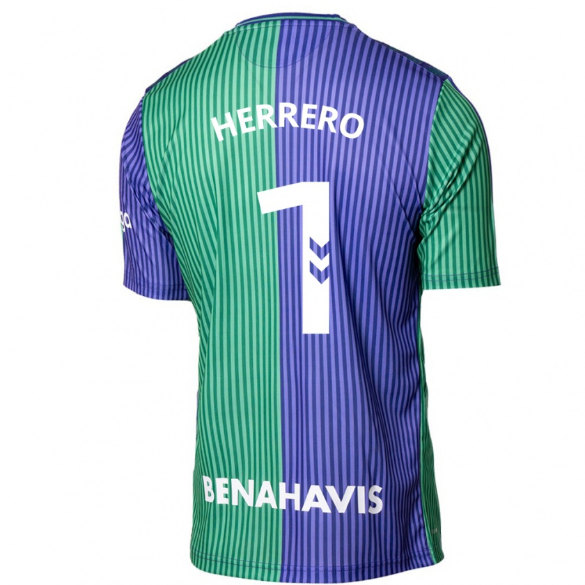 Kandiny Férfi Alfonso Herrero #1 Zöldes-Kék Idegenbeli Jersey 2023/24 Mez Póló Ing