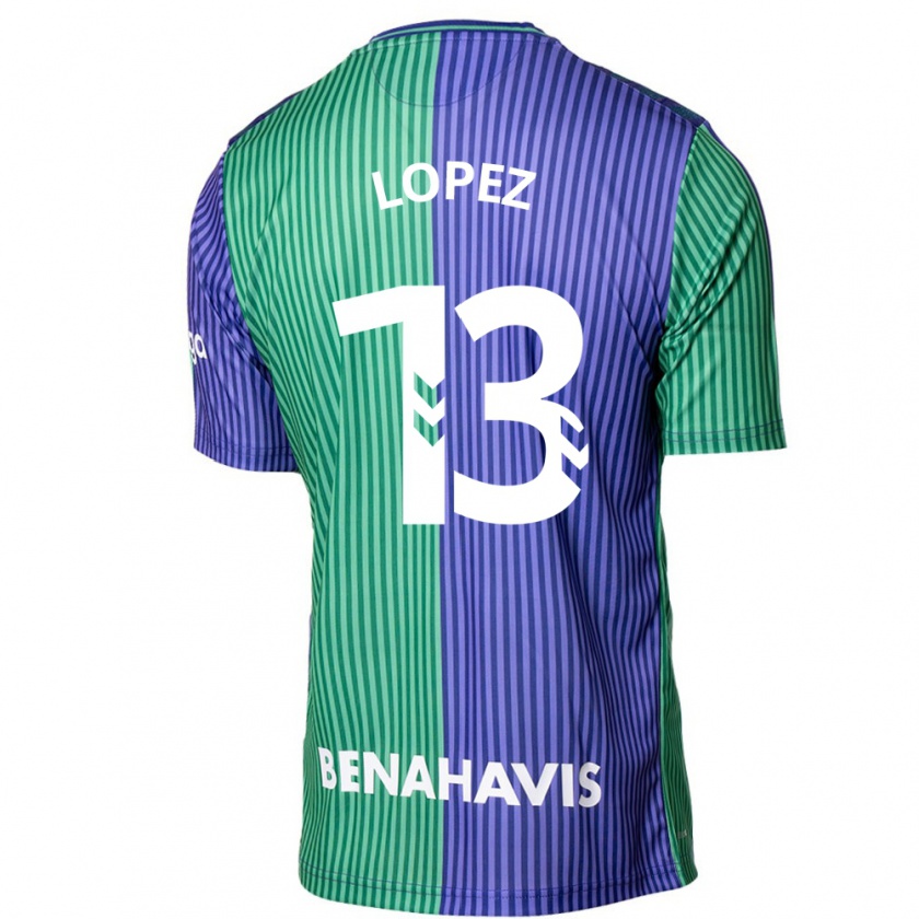 Kandiny Férfi Carlos López #13 Zöldes-Kék Idegenbeli Jersey 2023/24 Mez Póló Ing