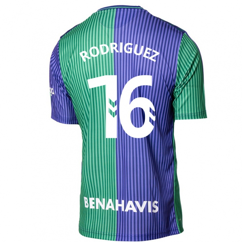 Kandiny Férfi Genaro Rodríguez #16 Zöldes-Kék Idegenbeli Jersey 2023/24 Mez Póló Ing