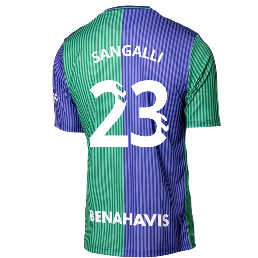 Kandiny Férfi Luca Sangalli #23 Zöldes-Kék Idegenbeli Jersey 2023/24 Mez Póló Ing