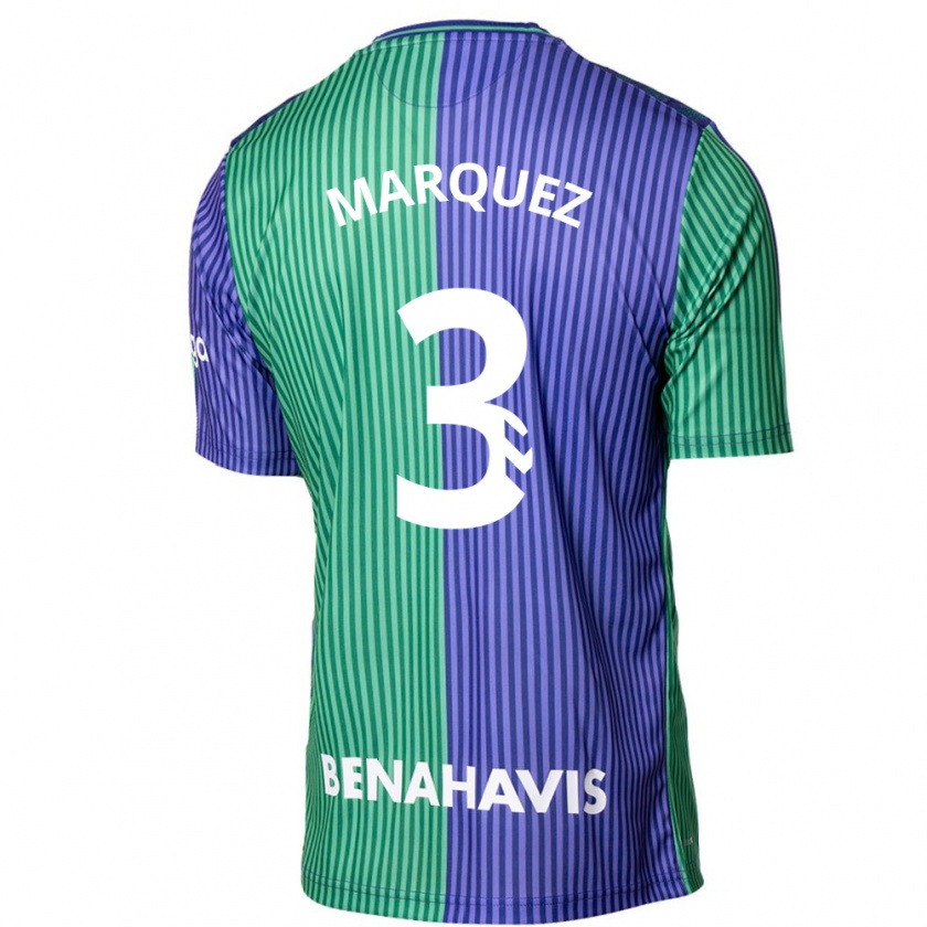 Kandiny Férfi David Márquez #3 Zöldes-Kék Idegenbeli Jersey 2023/24 Mez Póló Ing