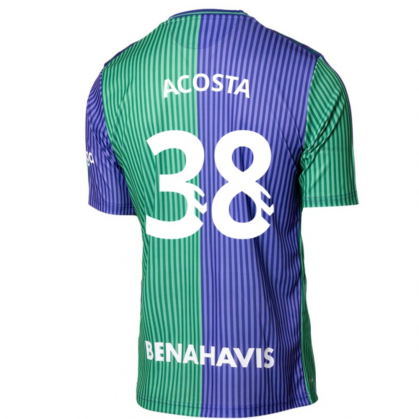 Kandiny Férfi Judith Acosta #38 Zöldes-Kék Idegenbeli Jersey 2023/24 Mez Póló Ing