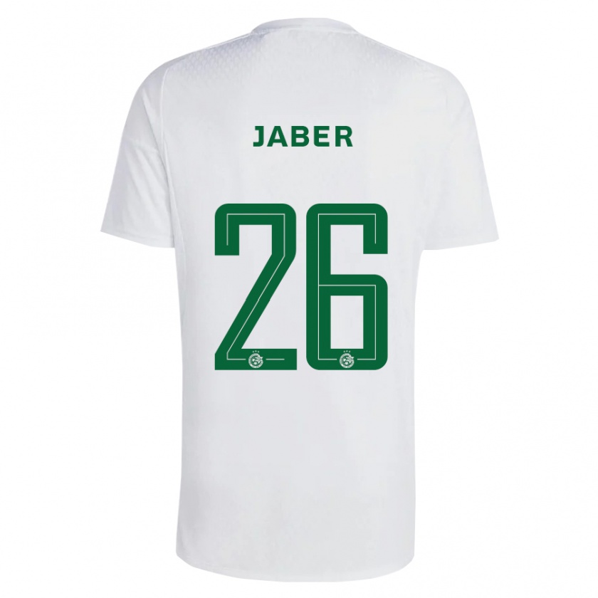 Kandiny Férfi Mahmoud Jaber #26 Zöldes-Kék Idegenbeli Jersey 2023/24 Mez Póló Ing