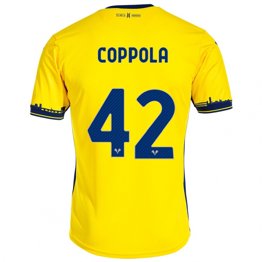 Kandiny Férfi Diego Coppola #42 Sárga Idegenbeli Jersey 2023/24 Mez Póló Ing