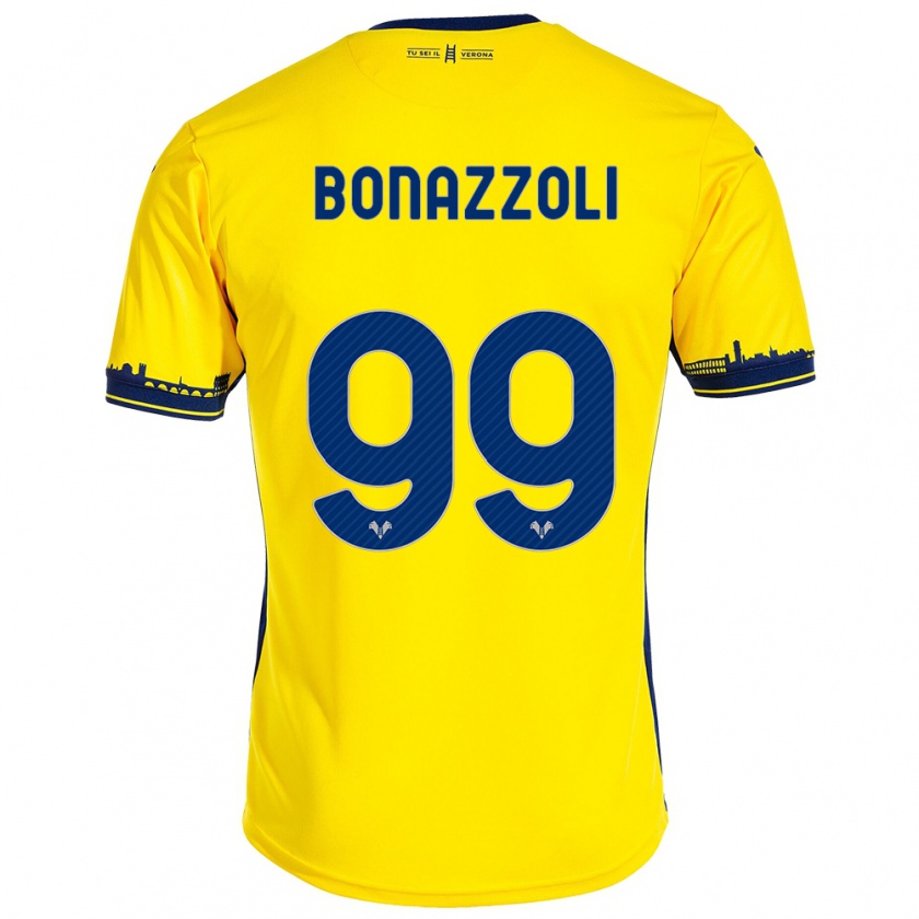 Kandiny Férfi Federico Bonazzoli #99 Sárga Idegenbeli Jersey 2023/24 Mez Póló Ing