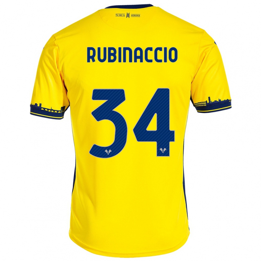 Kandiny Férfi Nikol Rubinaccio #34 Sárga Idegenbeli Jersey 2023/24 Mez Póló Ing