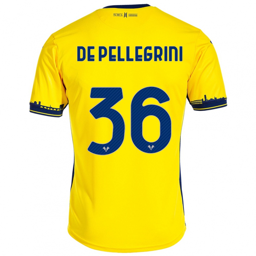 Kandiny Férfi Erika De Pellegrini #36 Sárga Idegenbeli Jersey 2023/24 Mez Póló Ing