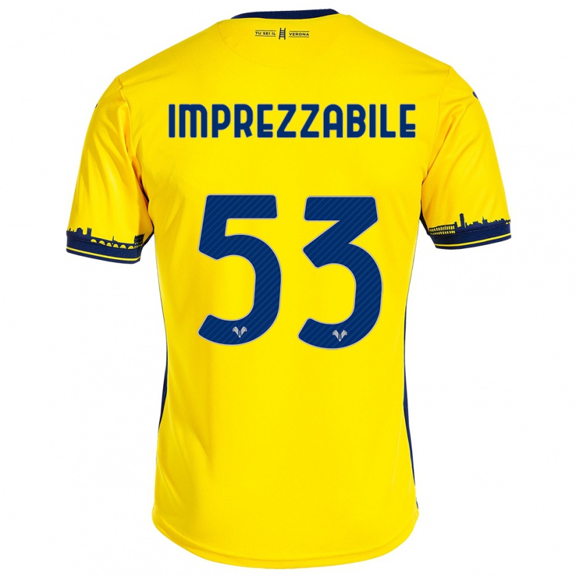 Kandiny Férfi Francesca Imprezzabile #53 Sárga Idegenbeli Jersey 2023/24 Mez Póló Ing