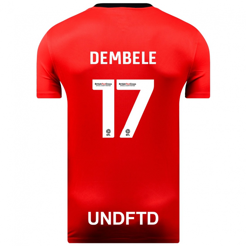 Kandiny Férfi Siriki Dembélé #17 Piros Idegenbeli Jersey 2023/24 Mez Póló Ing