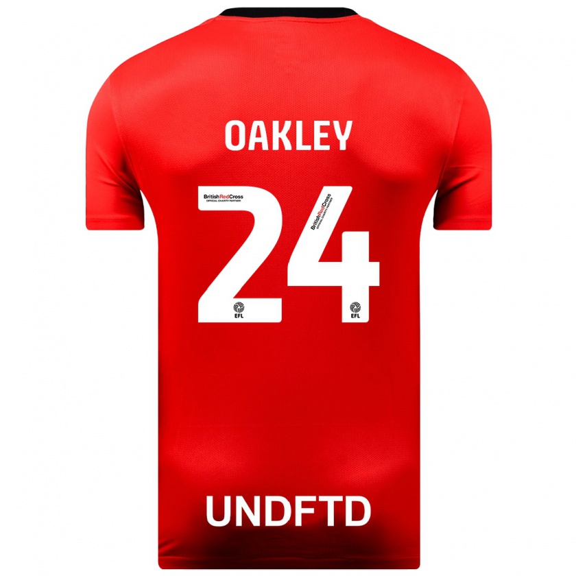 Kandiny Férfi Marcel Oakley #24 Piros Idegenbeli Jersey 2023/24 Mez Póló Ing