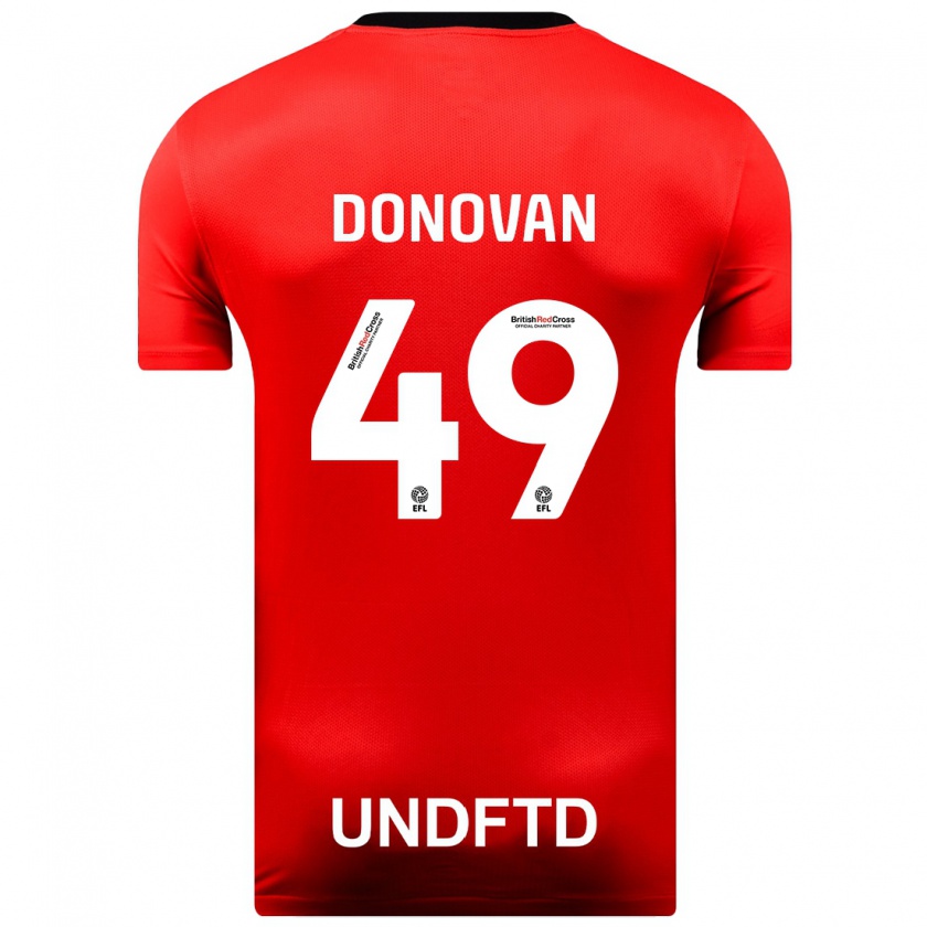 Kandiny Férfi Romelle Donovan #49 Piros Idegenbeli Jersey 2023/24 Mez Póló Ing