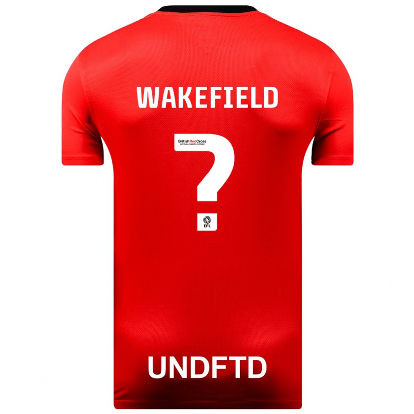 Kandiny Férfi Kieran Wakefield #0 Piros Idegenbeli Jersey 2023/24 Mez Póló Ing