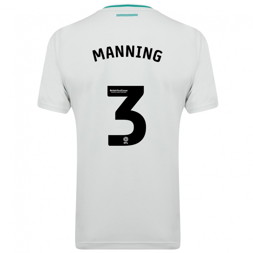 Kandiny Férfi Ryan Manning #3 Fehér Idegenbeli Jersey 2023/24 Mez Póló Ing