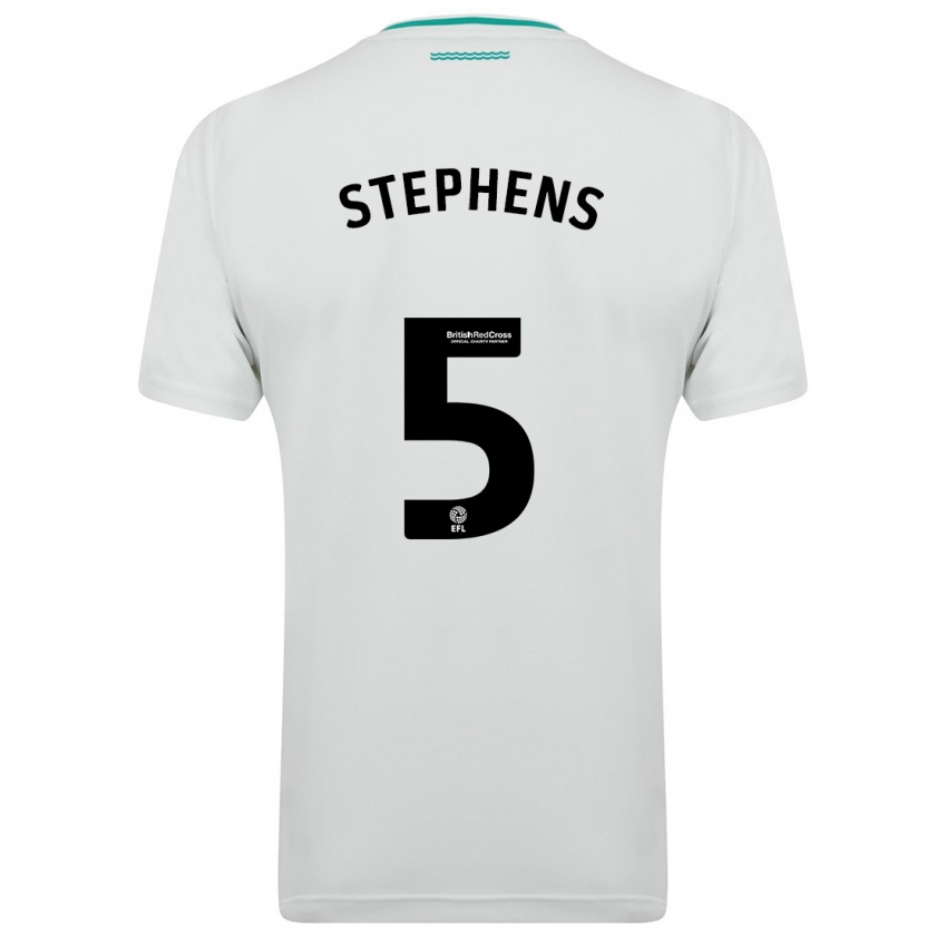 Kandiny Férfi Jack Stephens #5 Fehér Idegenbeli Jersey 2023/24 Mez Póló Ing