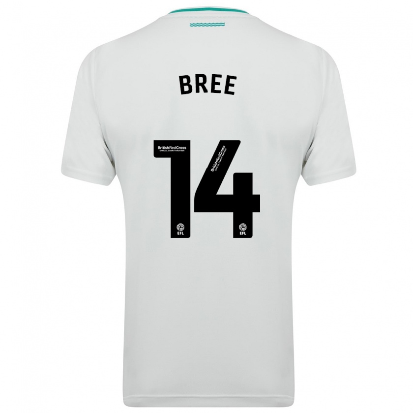 Kandiny Férfi James Bree #14 Fehér Idegenbeli Jersey 2023/24 Mez Póló Ing