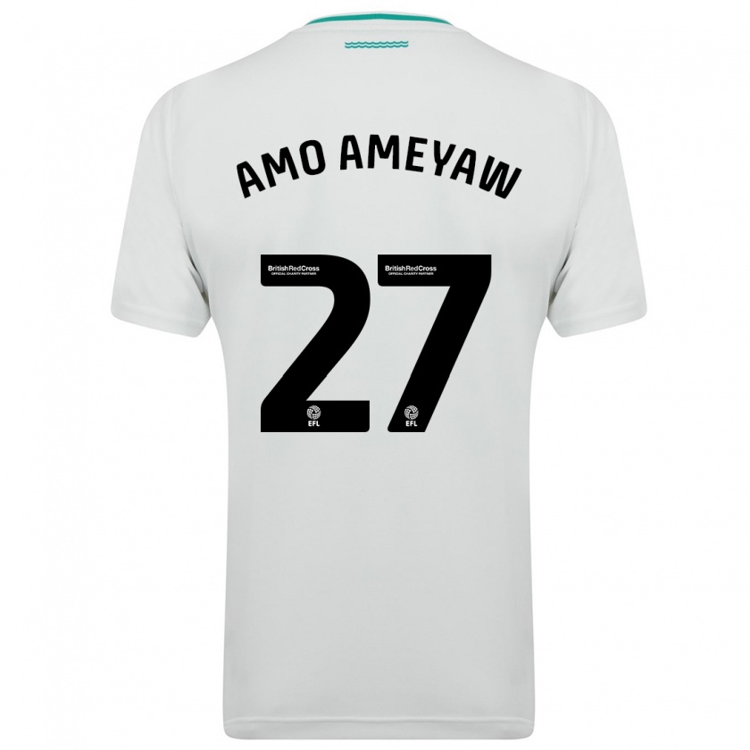 Kandiny Férfi Samuel Amo-Ameyaw #27 Fehér Idegenbeli Jersey 2023/24 Mez Póló Ing