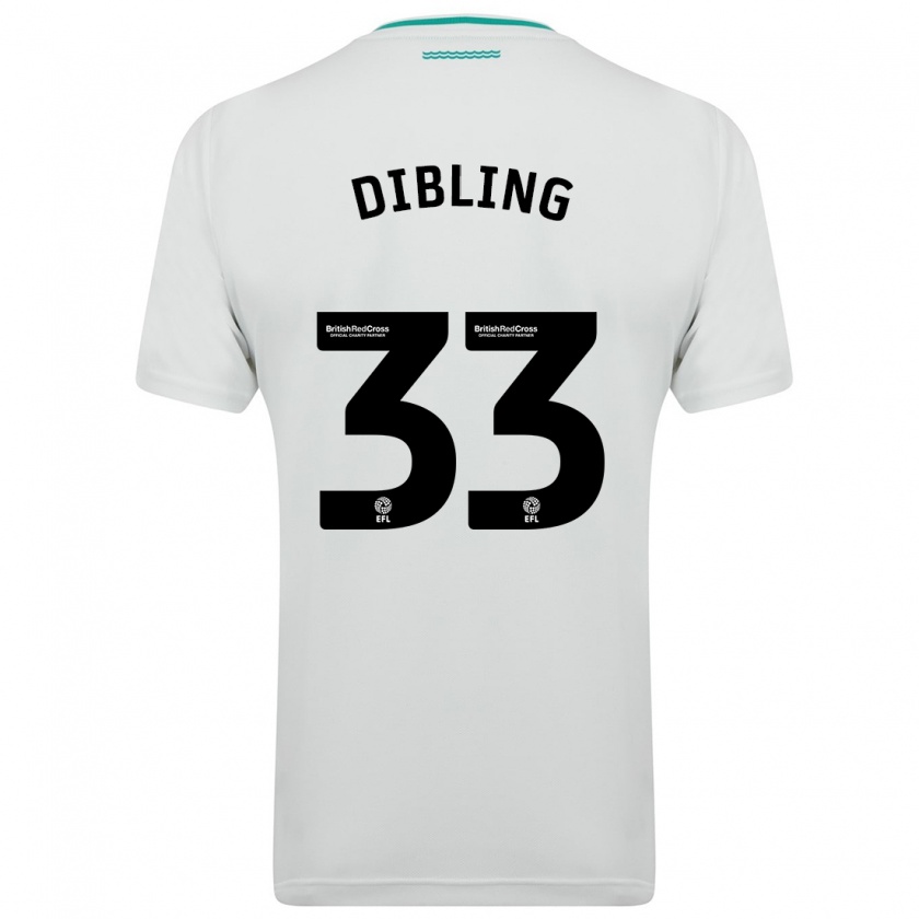 Kandiny Férfi Tyler Dibling #33 Fehér Idegenbeli Jersey 2023/24 Mez Póló Ing