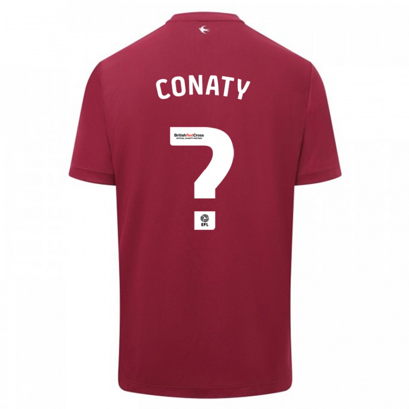 Kandiny Férfi Keano Conaty #0 Piros Idegenbeli Jersey 2023/24 Mez Póló Ing