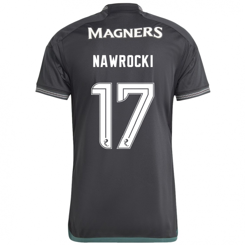 Kandiny Férfi Maik Nawrocki #17 Fekete Idegenbeli Jersey 2023/24 Mez Póló Ing