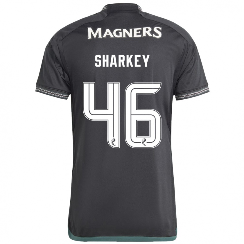 Kandiny Férfi Amy Sharkey #46 Fekete Idegenbeli Jersey 2023/24 Mez Póló Ing