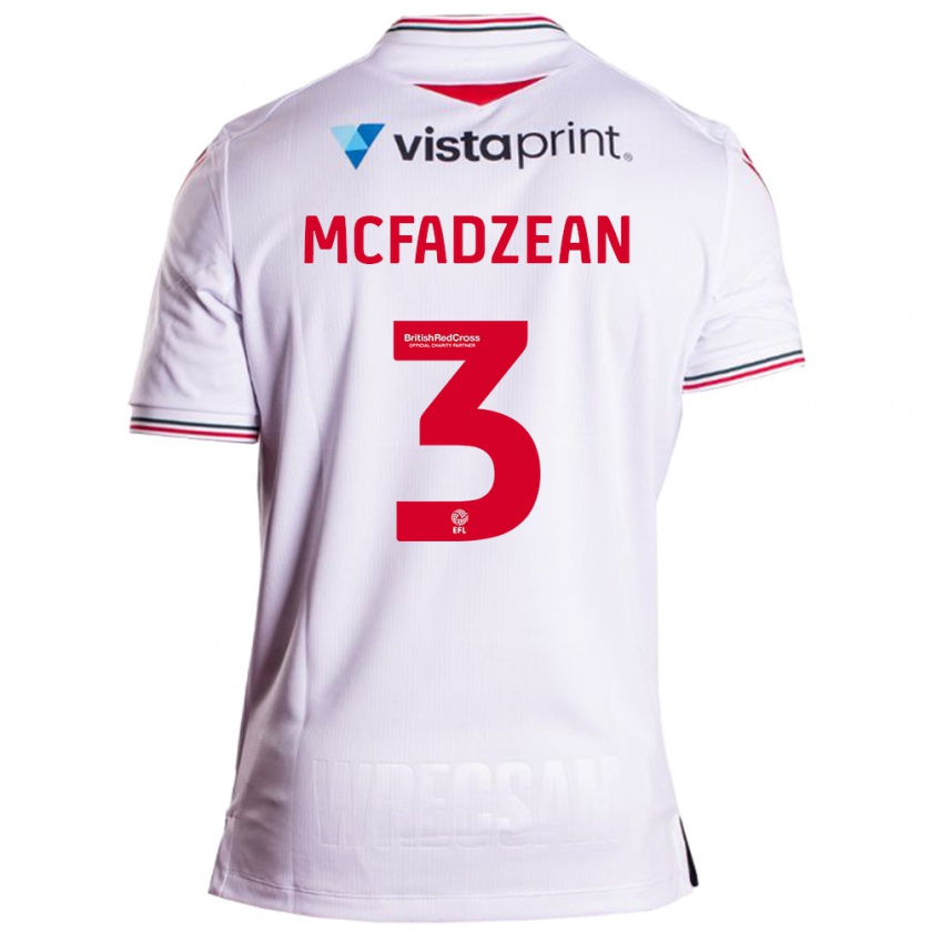 Kandiny Férfi Callum Mcfadzean #3 Fehér Idegenbeli Jersey 2023/24 Mez Póló Ing