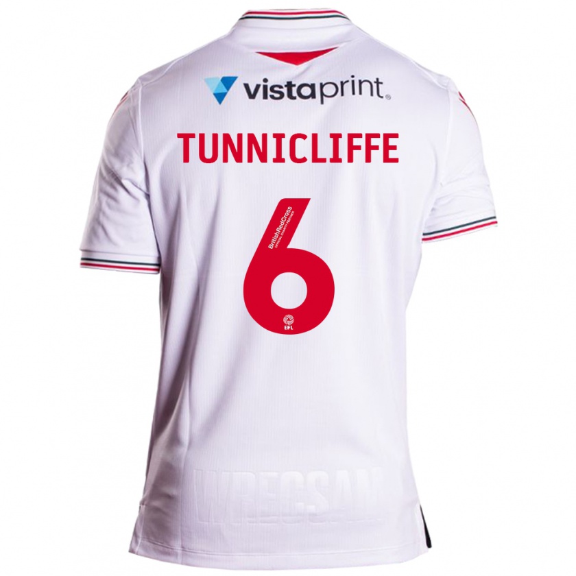 Kandiny Férfi Jordan Tunnicliffe #6 Fehér Idegenbeli Jersey 2023/24 Mez Póló Ing