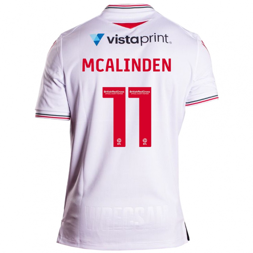 Kandiny Férfi Liam Mcalinden #11 Fehér Idegenbeli Jersey 2023/24 Mez Póló Ing