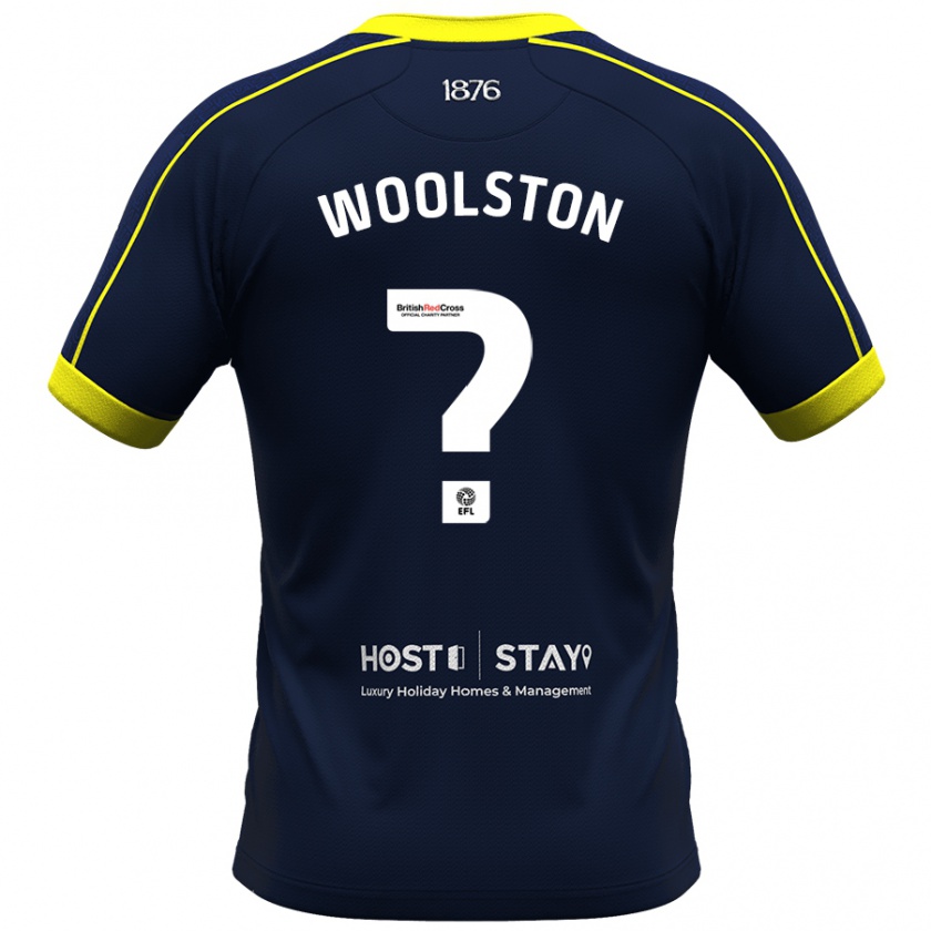 Kandiny Férfi Luke Woolston #0 Haditengerészet Idegenbeli Jersey 2023/24 Mez Póló Ing