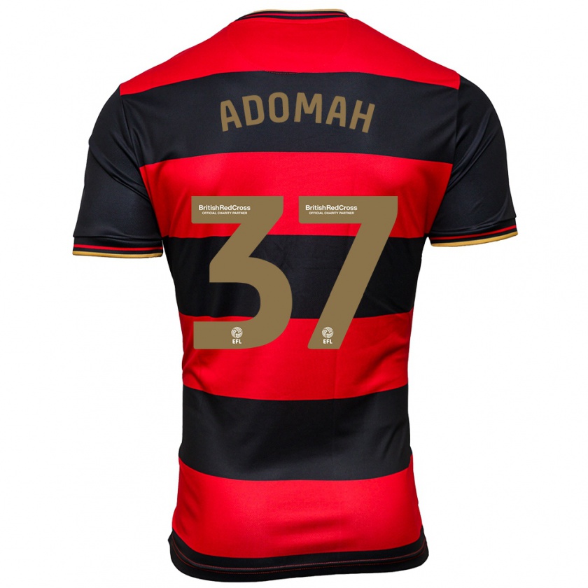 Kandiny Férfi Albert Adomah #37 Fekete Piros Idegenbeli Jersey 2023/24 Mez Póló Ing