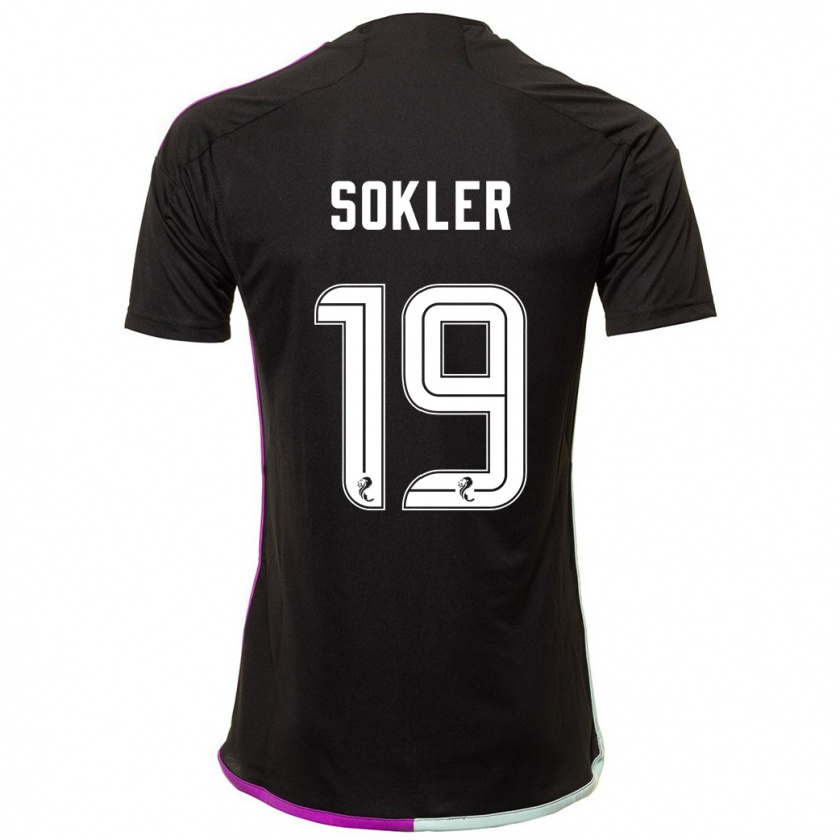 Kandiny Férfi Ester Sokler #19 Fekete Idegenbeli Jersey 2023/24 Mez Póló Ing