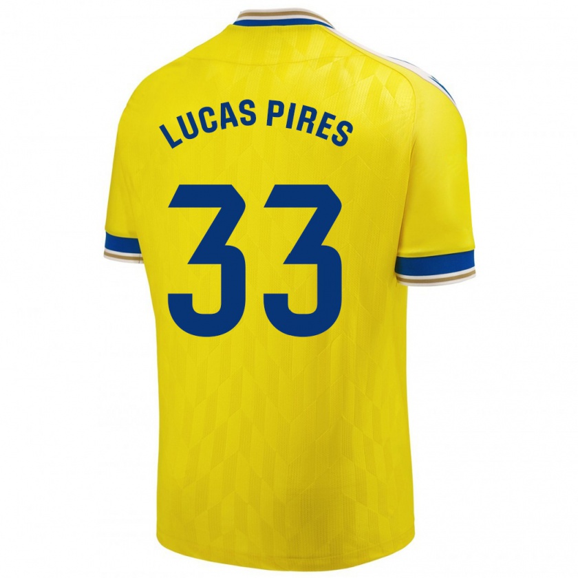 Kandiny Női Lucas Pires #33 Sárga Hazai Jersey 2023/24 Mez Póló Ing