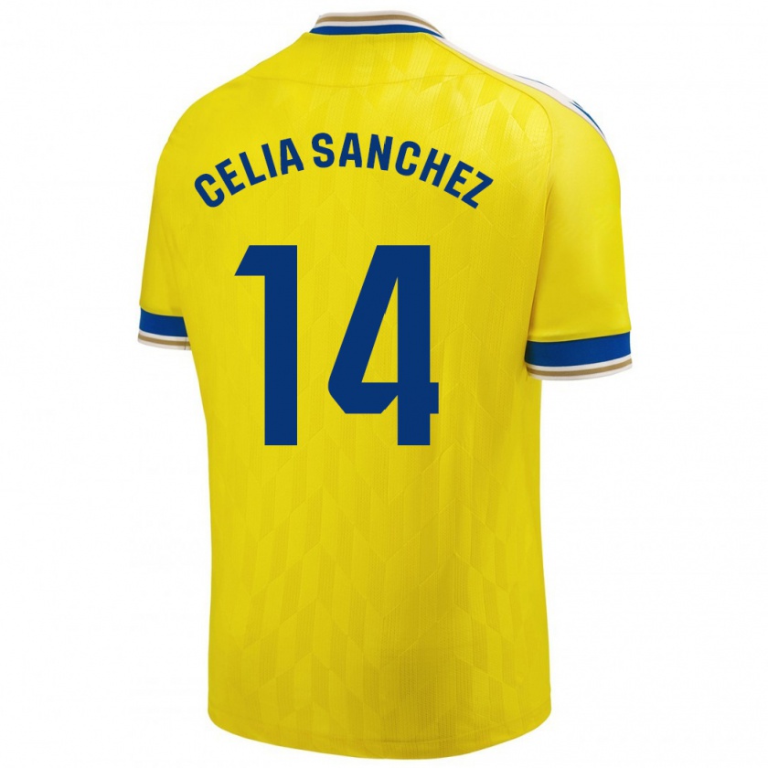 Kandiny Női Celia Sánchez García #14 Sárga Hazai Jersey 2023/24 Mez Póló Ing