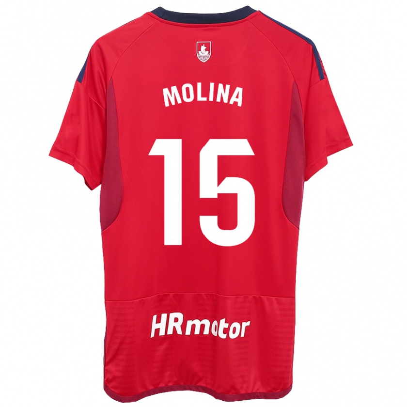 Kandiny Női Guillem Molina #15 Piros Hazai Jersey 2023/24 Mez Póló Ing