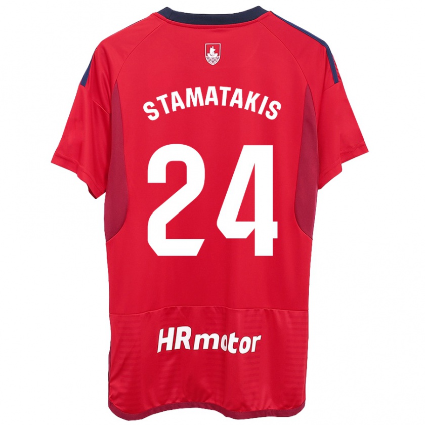 Kandiny Női Dimitrios Stamatakis #24 Piros Hazai Jersey 2023/24 Mez Póló Ing