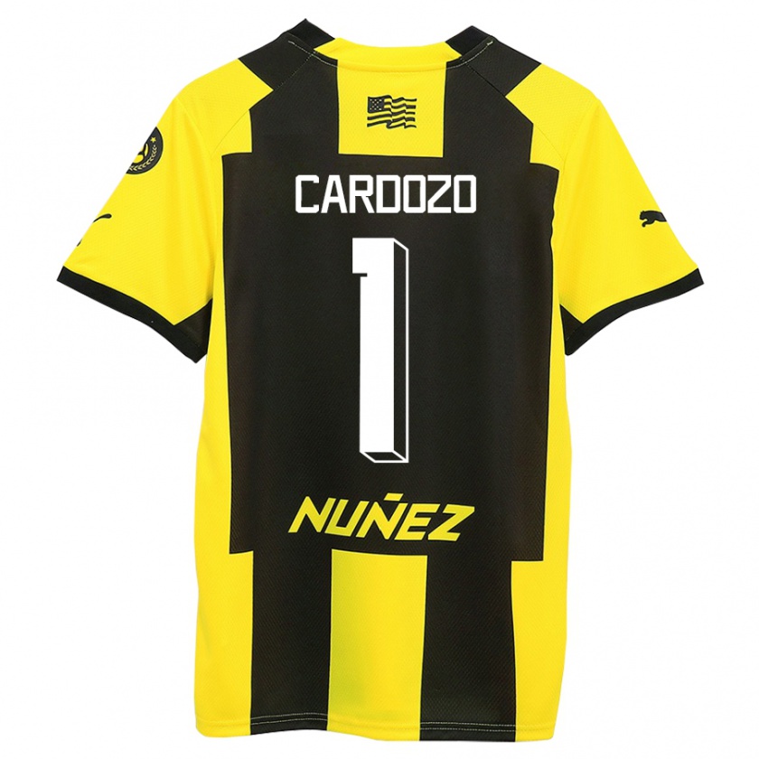 Kandiny Női Thiago Cardozo #1 Sárga Fekete Hazai Jersey 2023/24 Mez Póló Ing