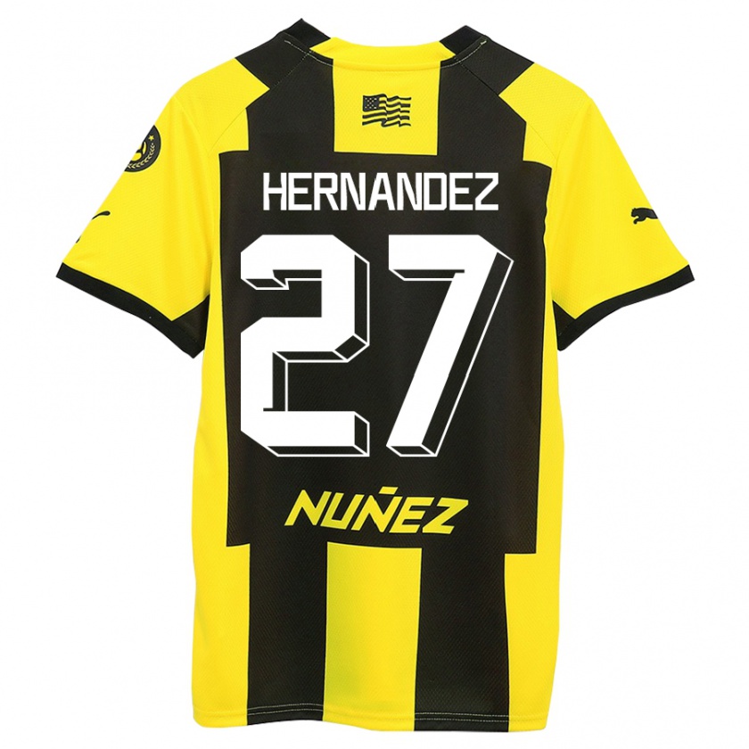 Kandiny Női Lucas Hernández #27 Sárga Fekete Hazai Jersey 2023/24 Mez Póló Ing