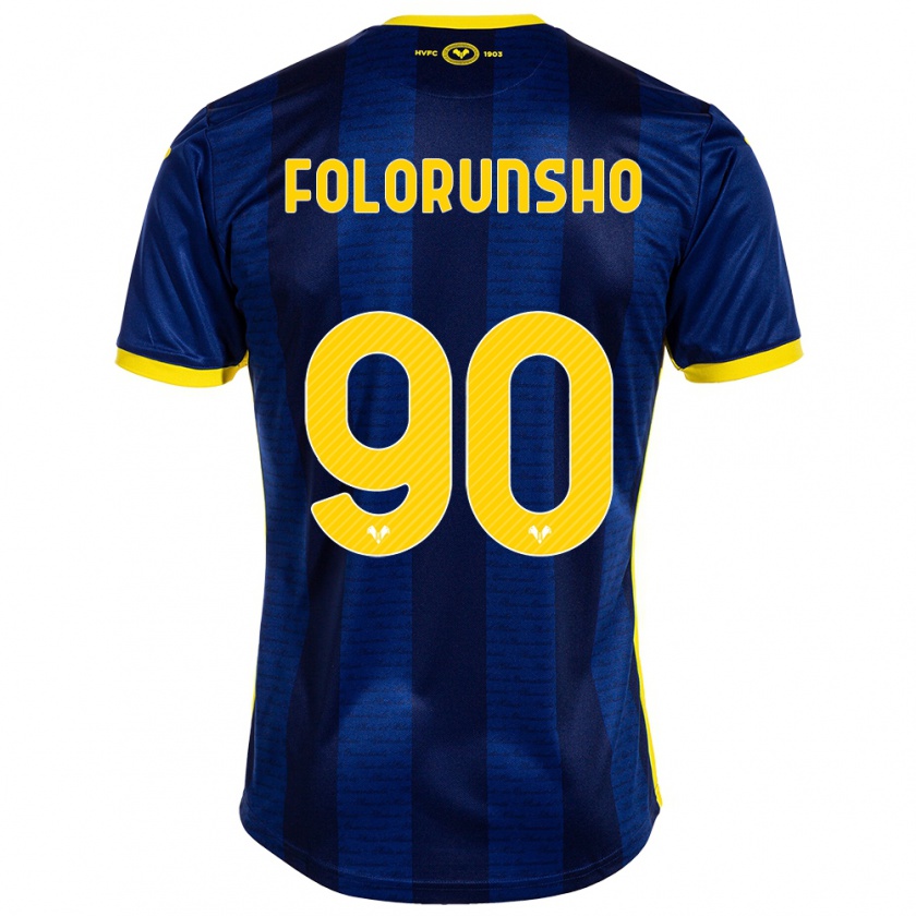 Kandiny Női Michael Folorunsho #90 Haditengerészet Hazai Jersey 2023/24 Mez Póló Ing