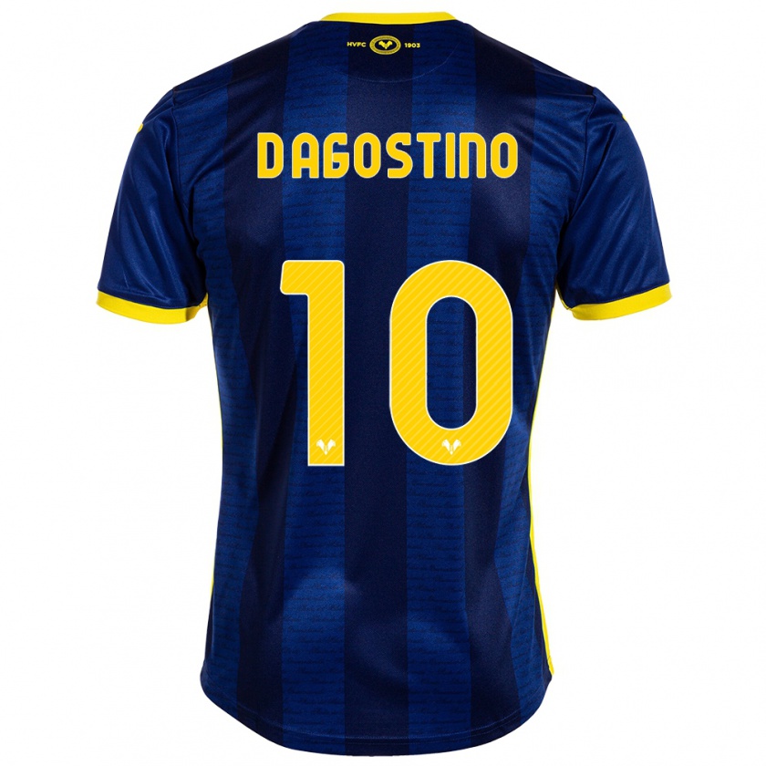 Kandiny Női Samuele D'agostino #10 Haditengerészet Hazai Jersey 2023/24 Mez Póló Ing