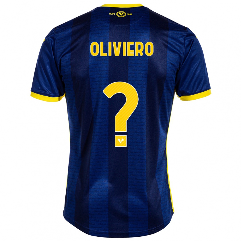 Kandiny Női Davide Oliviero #0 Haditengerészet Hazai Jersey 2023/24 Mez Póló Ing