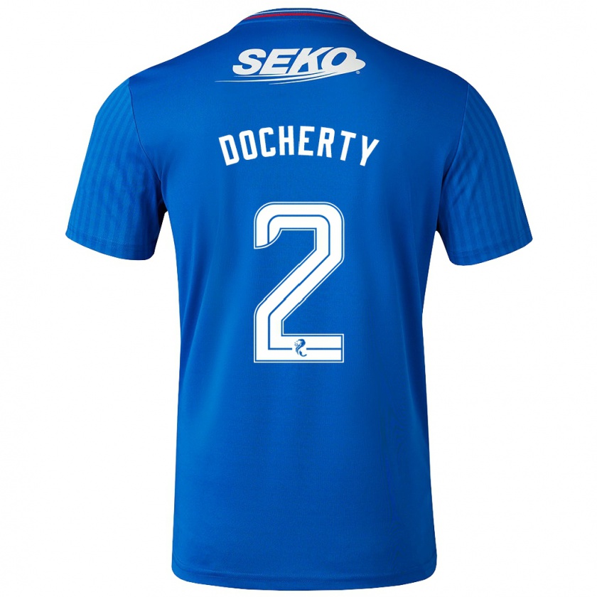 Kandiny Női Nicola Docherty #2 Kék Hazai Jersey 2023/24 Mez Póló Ing