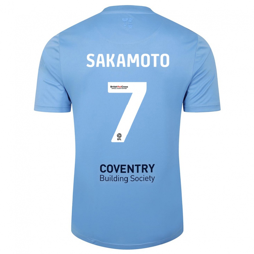 Kandiny Női Tatsuhiro Sakamoto #7 Égszínkék Hazai Jersey 2023/24 Mez Póló Ing