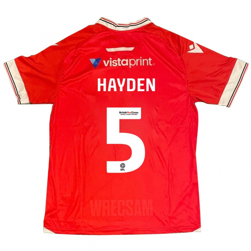 Kandiny Női Aaron Hayden #5 Piros Hazai Jersey 2023/24 Mez Póló Ing