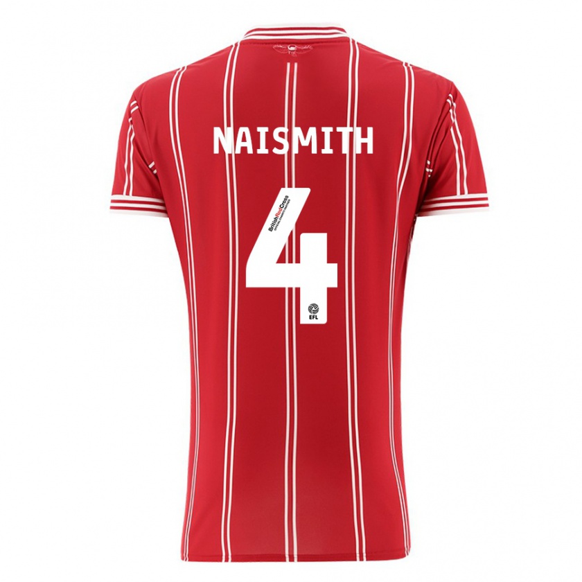 Kandiny Női Kal Naismith #4 Piros Hazai Jersey 2023/24 Mez Póló Ing