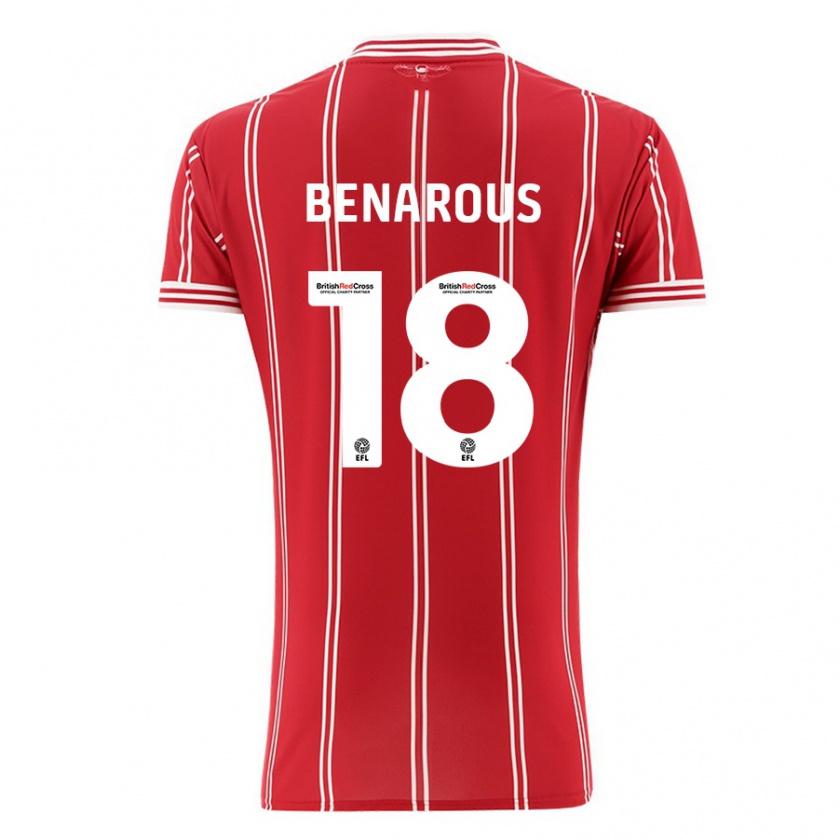 Kandiny Női Ayman Benarous #18 Piros Hazai Jersey 2023/24 Mez Póló Ing