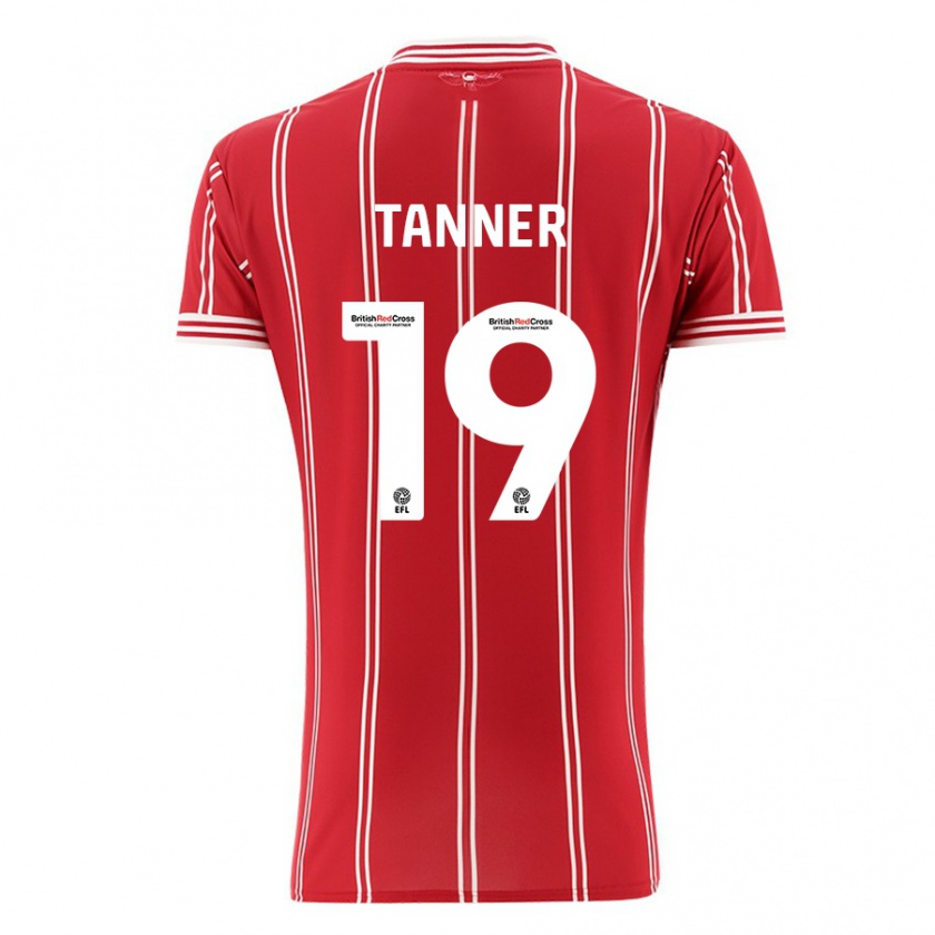 Kandiny Női George Tanner #19 Piros Hazai Jersey 2023/24 Mez Póló Ing