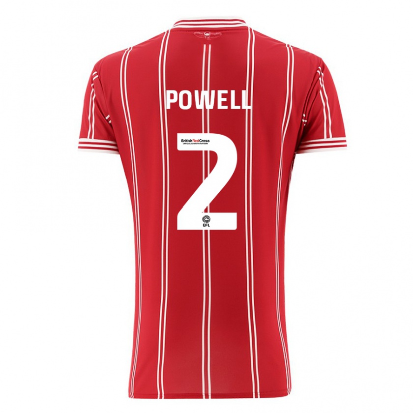 Kandiny Női Ella Powell #2 Piros Hazai Jersey 2023/24 Mez Póló Ing