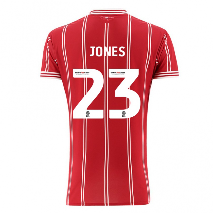 Kandiny Női Carrie Jones #23 Piros Hazai Jersey 2023/24 Mez Póló Ing