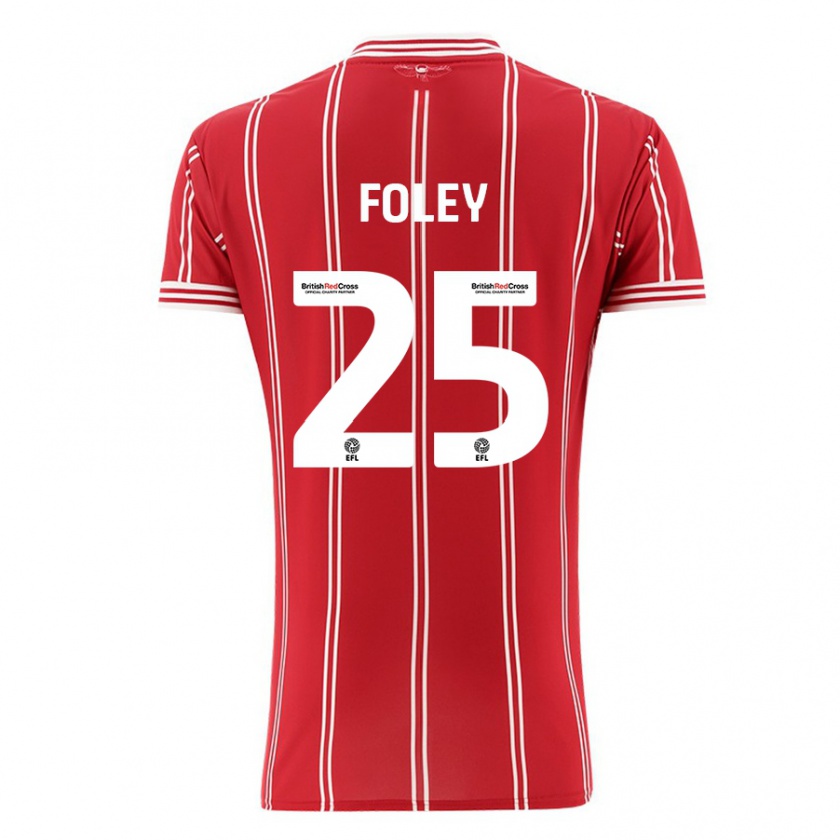 Kandiny Női Erin Foley #25 Piros Hazai Jersey 2023/24 Mez Póló Ing