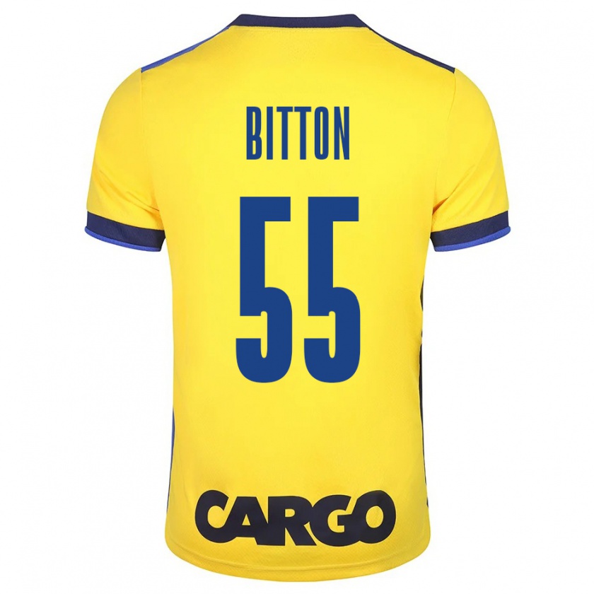 Kandiny Női Nir Bitton #55 Sárga Hazai Jersey 2023/24 Mez Póló Ing